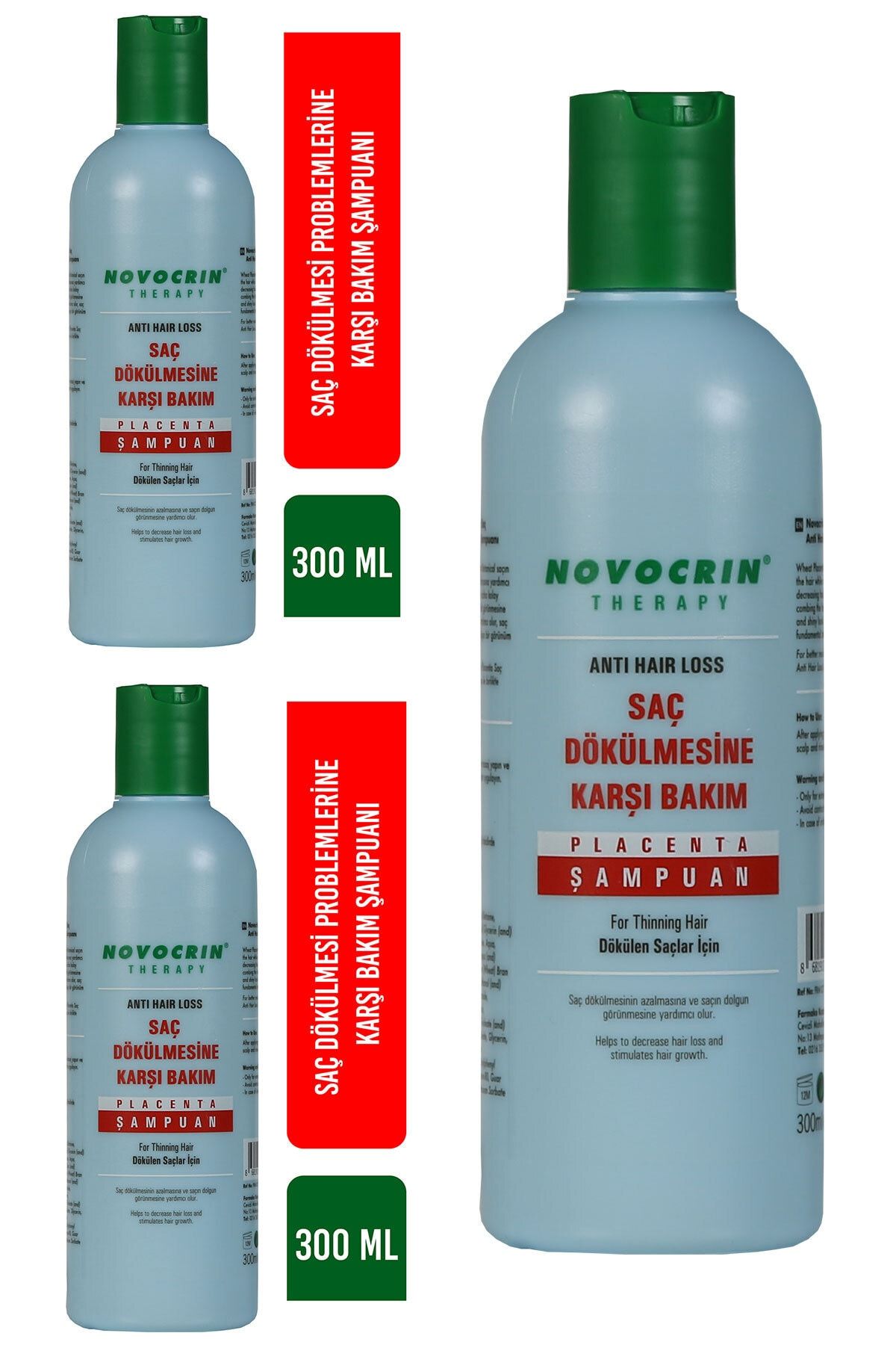 novocrin placenta sac dokulmesine karsi bakim sampuani 300 ml 3 lu set fiyati yorumlari trendyol