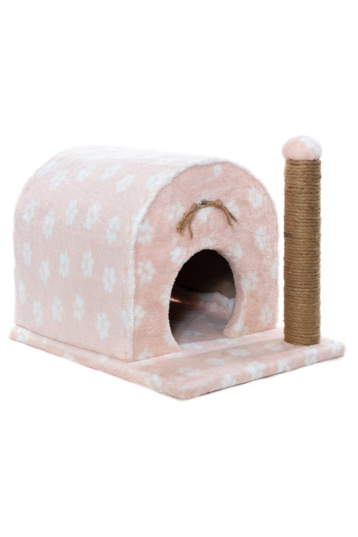 BEBEBEBEK Pembe Tek Katlı Kedi Tırmalama Evi