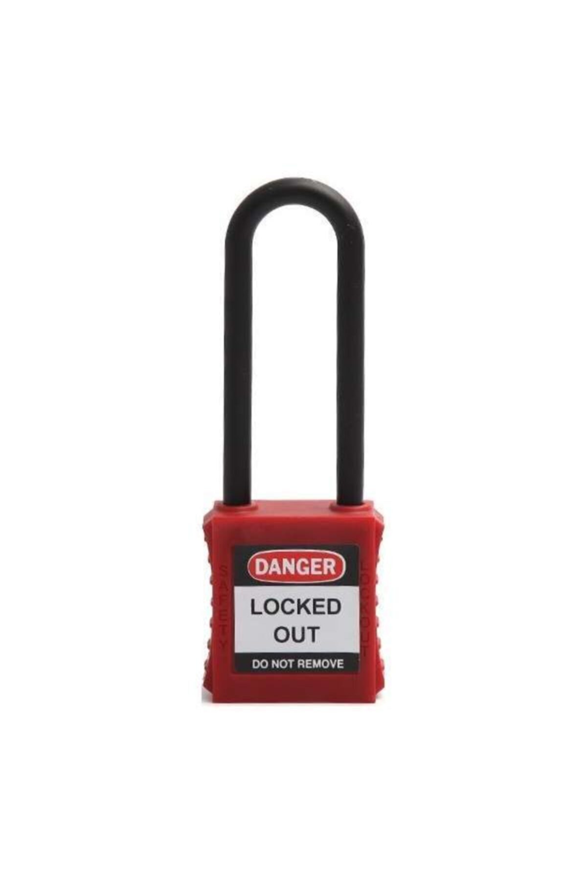 Locksan 76mm Plastik Çene Emniyet Asma Kilit - Uzun (kırmızı)