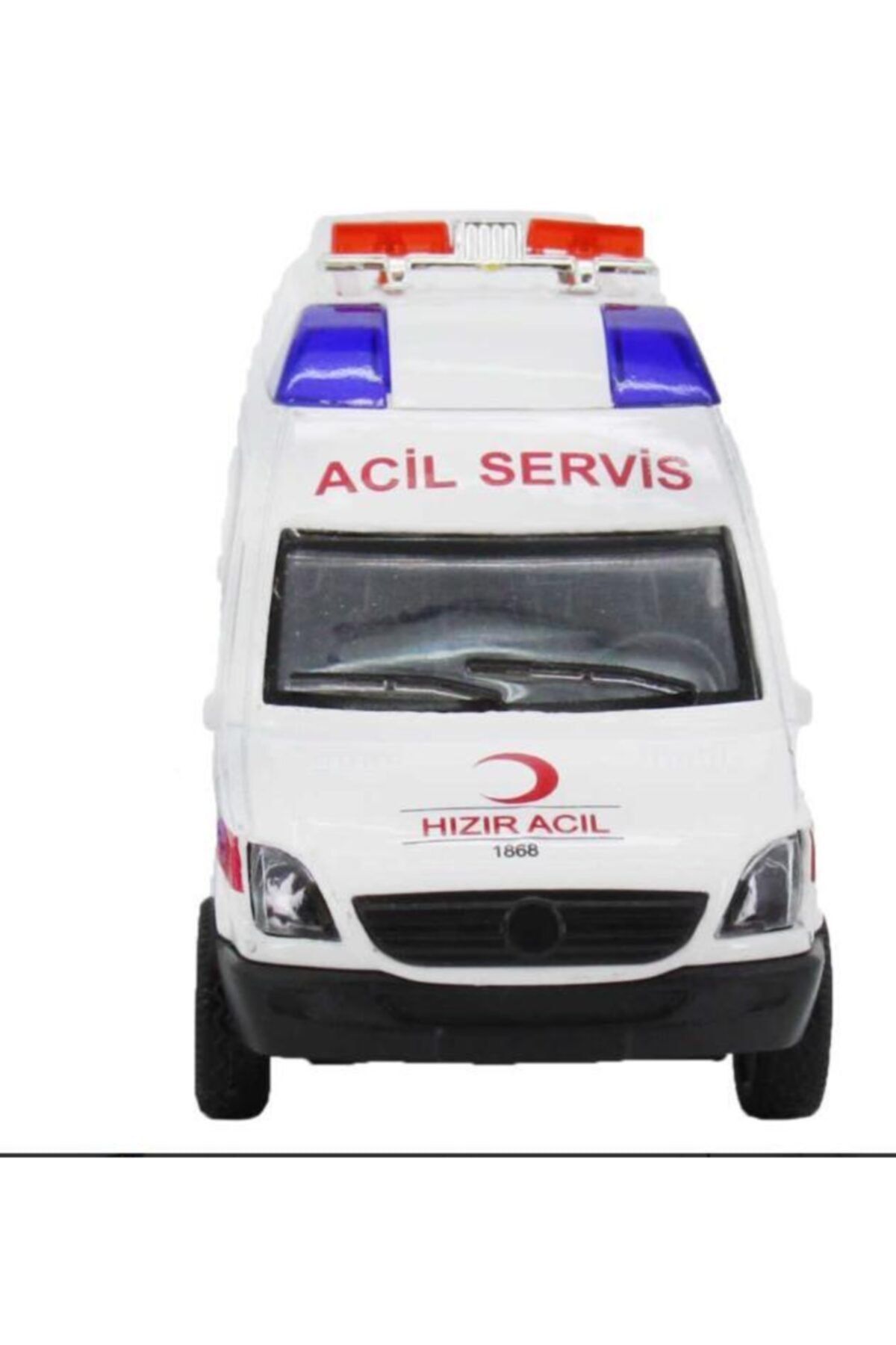 DZC KUZENLER AVM Birlik Işıklı Sesli Metal 1/36 Çekbırak Ambulans Oyuncak