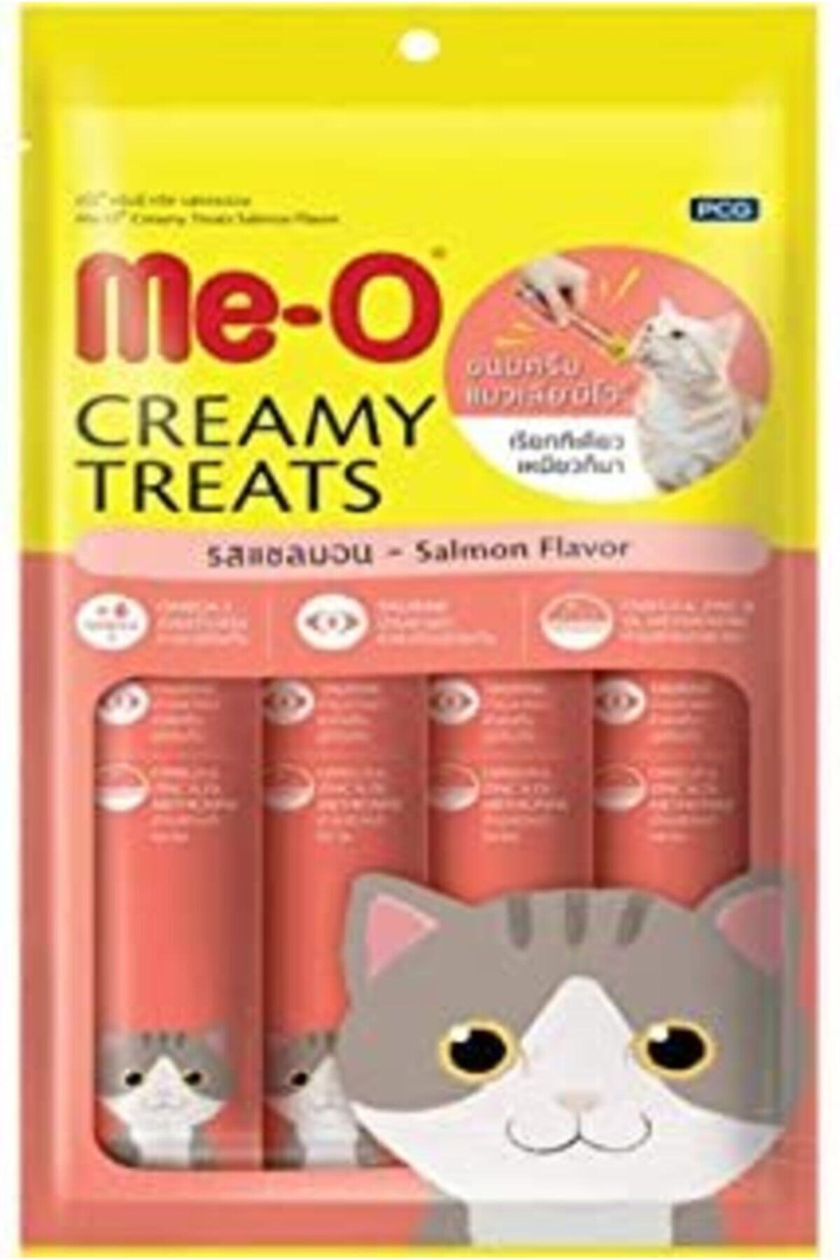 Meo Delite Me-o Creamy Treats Somonlu Krem Kedi Ödülü 4 X 15 Gr