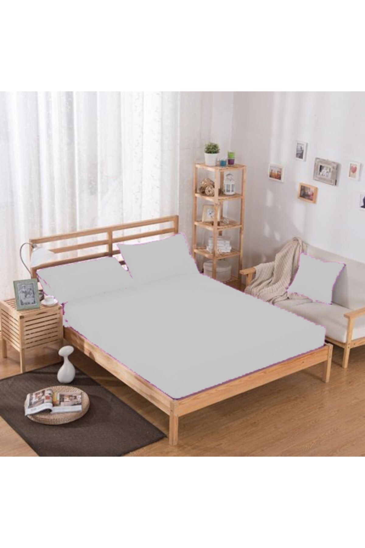 SUVAY Tek Kişilik Pamuklu Lastikli Penye Çarşaf 120x200 Beyaz (11 FARKLI RENK)