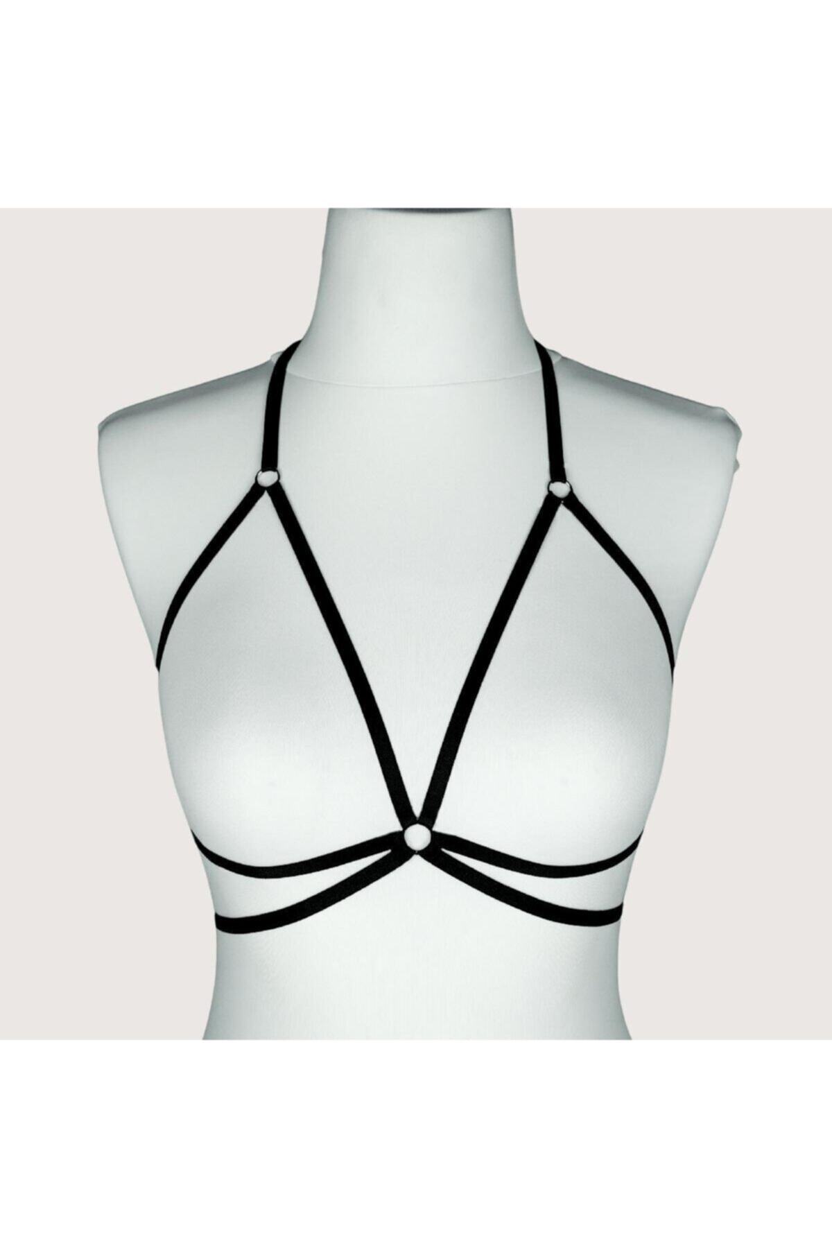 MADAME FREYA Bralet Görünümlü Göğüs Altı Detaylı Fantezi Harness Vücut Aksesuarı