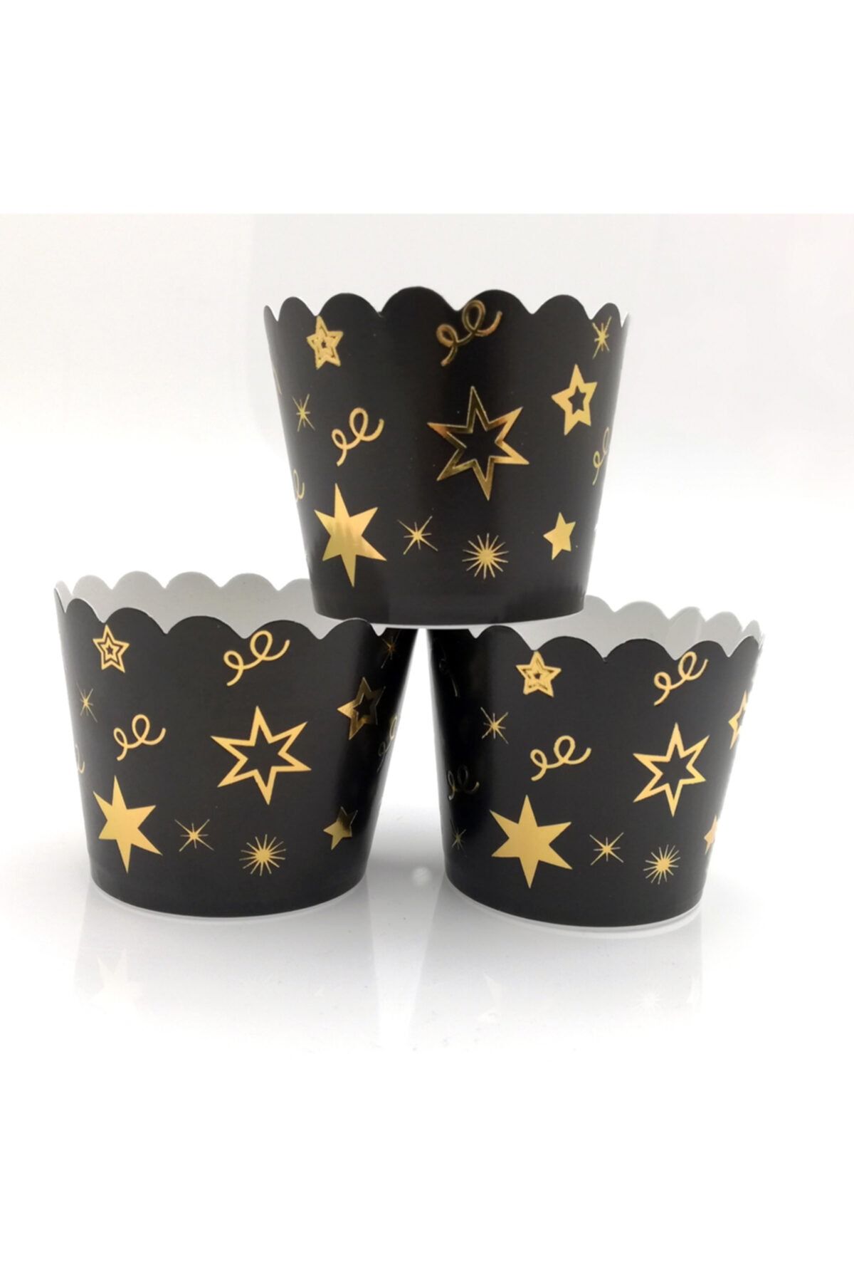 Lora Davet Cupcake Kabı (12 Adet) siyah