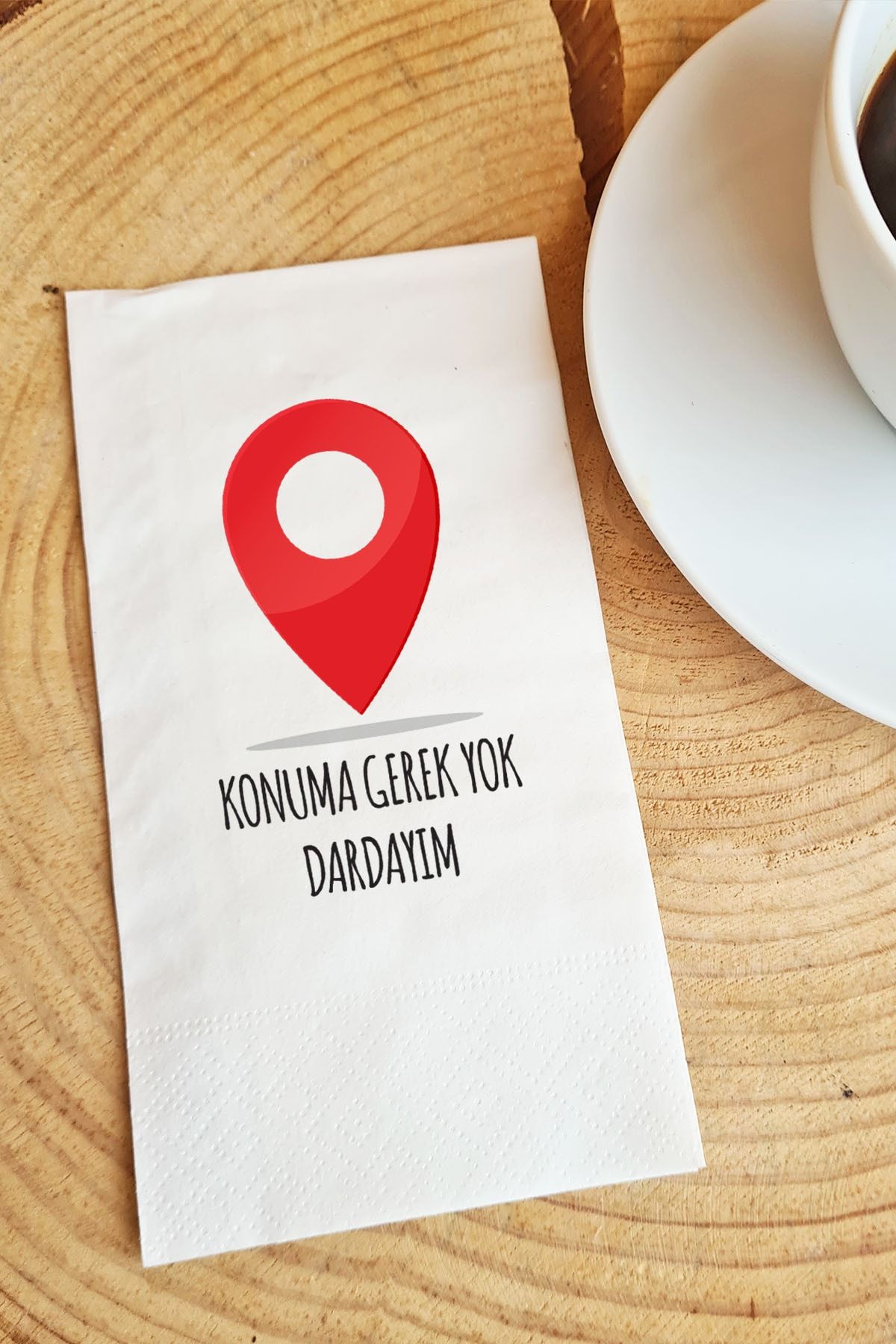 PEKSHOP Sunum Peçetesi Konuma Gerek Yok Dardayım Yazılı Kağıt Peçete