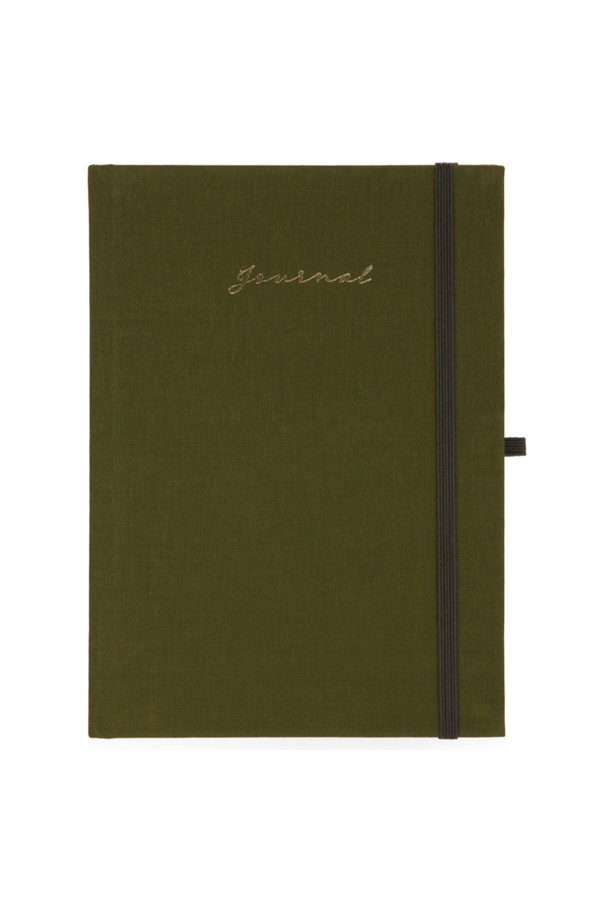 Fulique Haki Journal - 120 Gr. Noktalı Sayfalı Bullet Journal Defteri