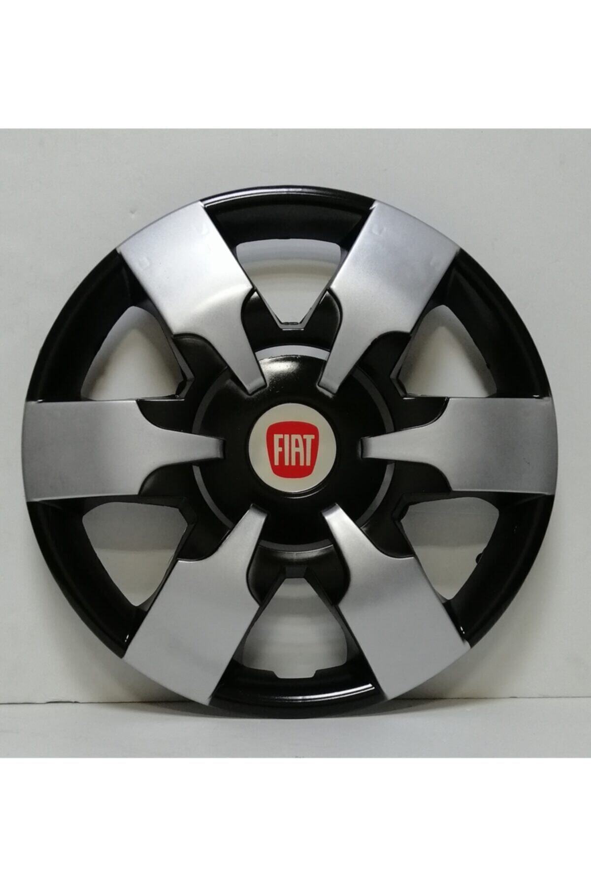 FU BER Fiat 16 Inç Jant Kapağı Takımı Çelik Görünümlü Kırılmaz 4 Adet