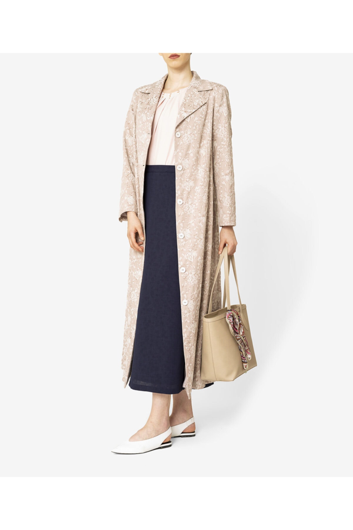 Aker Desenli Pudra Pardösü T76539013