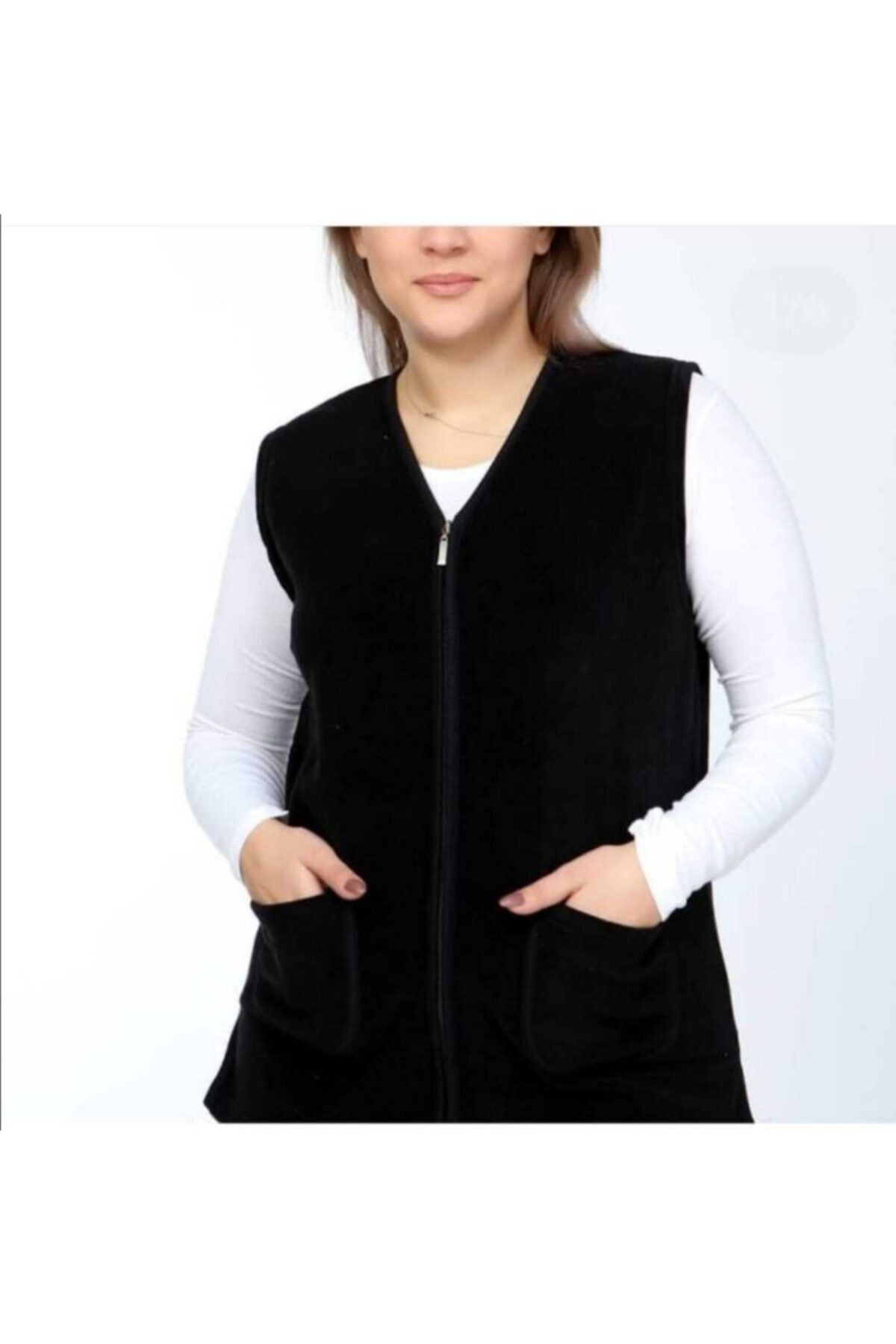 BİLGENS BUTİK Siyah Polar Yelek