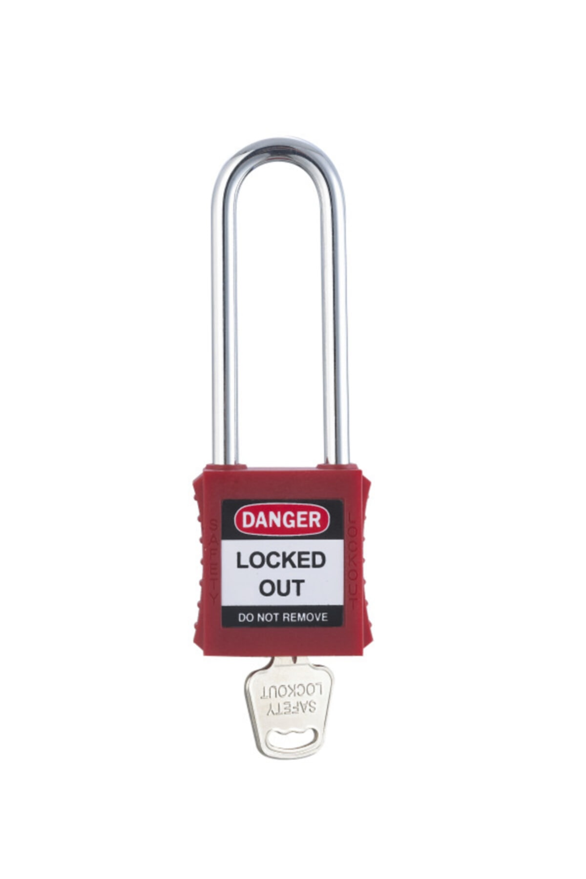 Locksan 76mm Çelik Çene Emniyet Asma Kilit - Uzun (kırmızı)