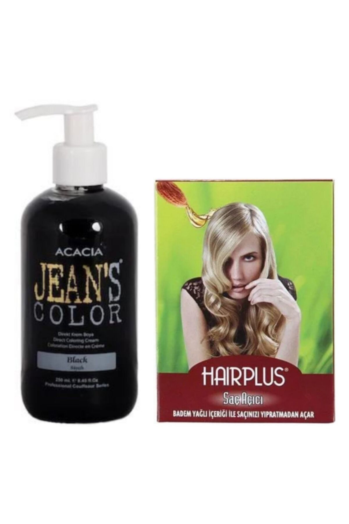 acacia sac boyasi siyah 250ml ve hairplus sac acici fiyati yorumlari trendyol