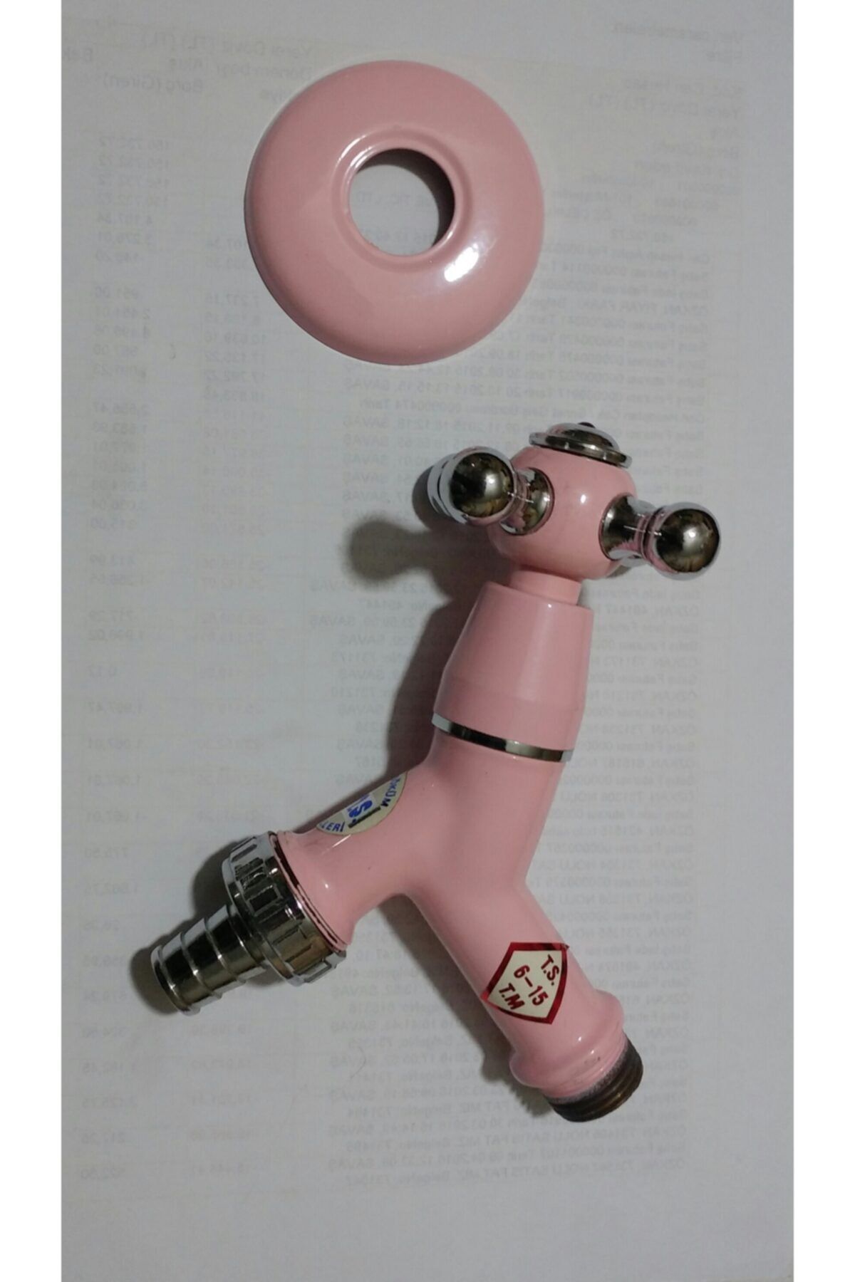 BMS Çamaşır Makina Musluğu Pembe