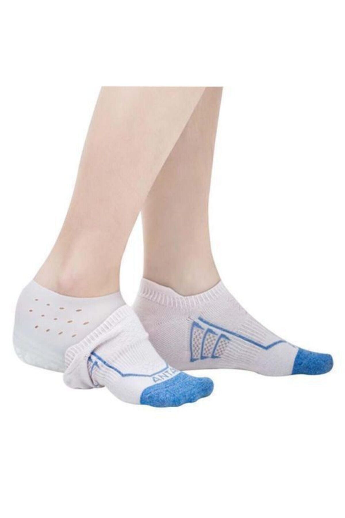 Raicon Unisex Boy Uzatıcı  Topuk Yükseltici  Silikon Topuk Çorabı 3cm