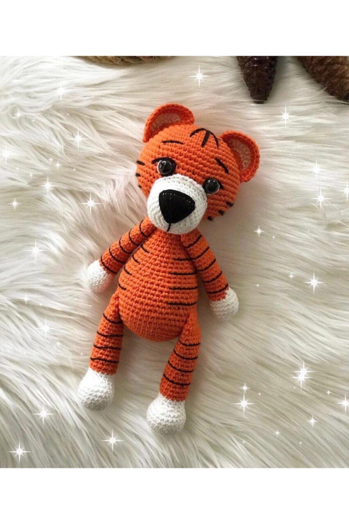 USTAHOBİEVİ Organik Oyuncak Amigurumi Örgü Kaplan