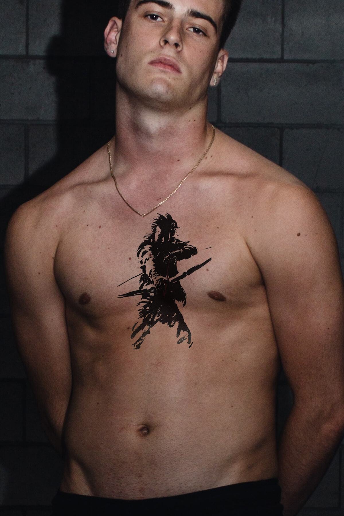 TAKIŞTIR Gerçekçi Geçici Okçu Savaşçı Dövme Tattoo