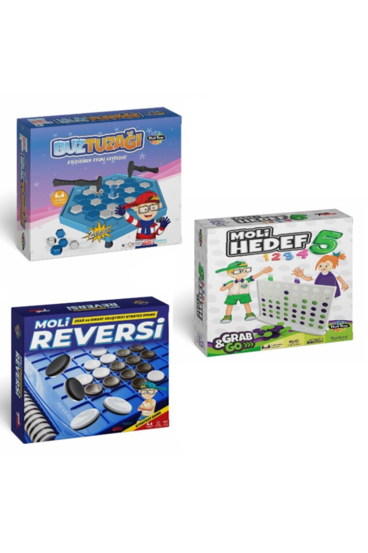 Moli Toys Buz Tuzağı+hedef 5+reversi 3 Lü Set