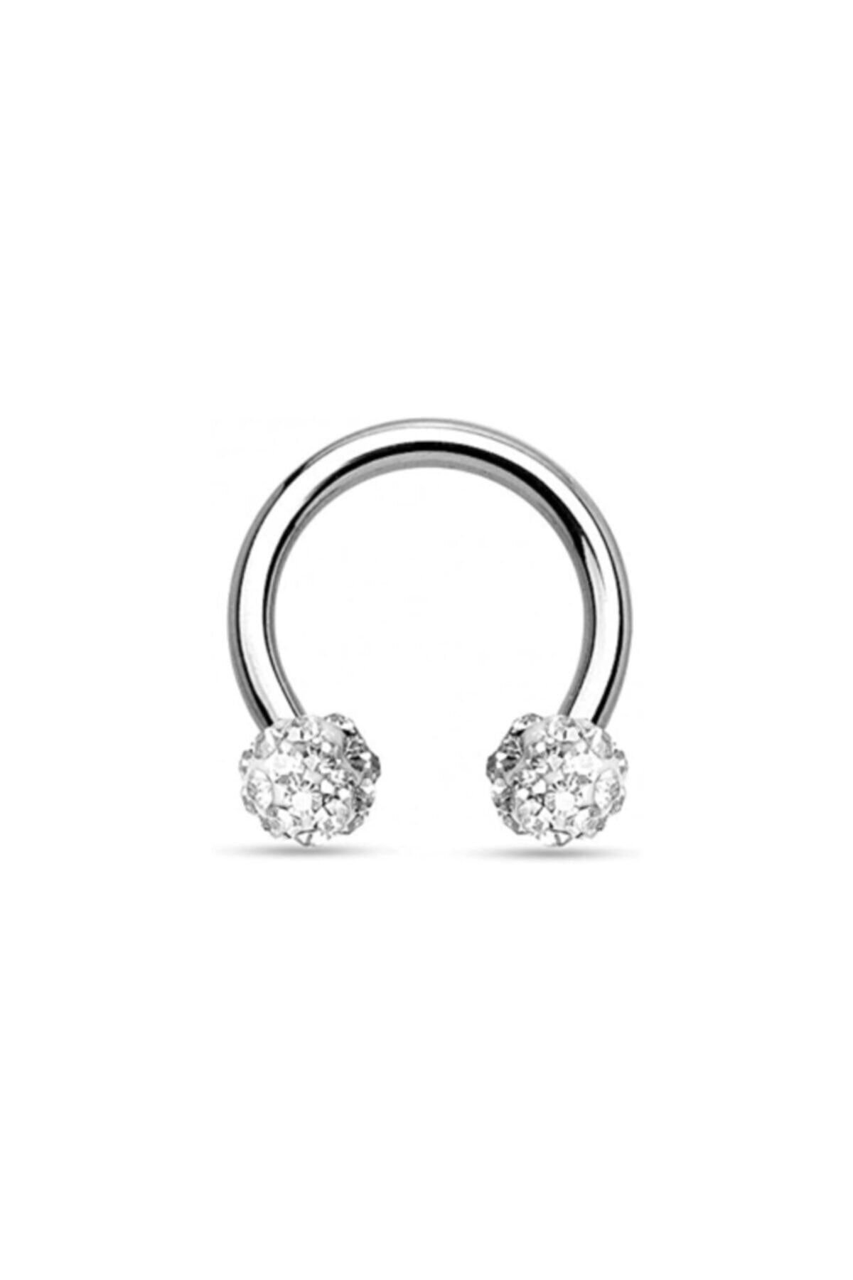 Salyangoz Company Cerrahi Çelik Swaroski Taşlı Helix,kıkırdak Piercing Küçük Boy 6mm
