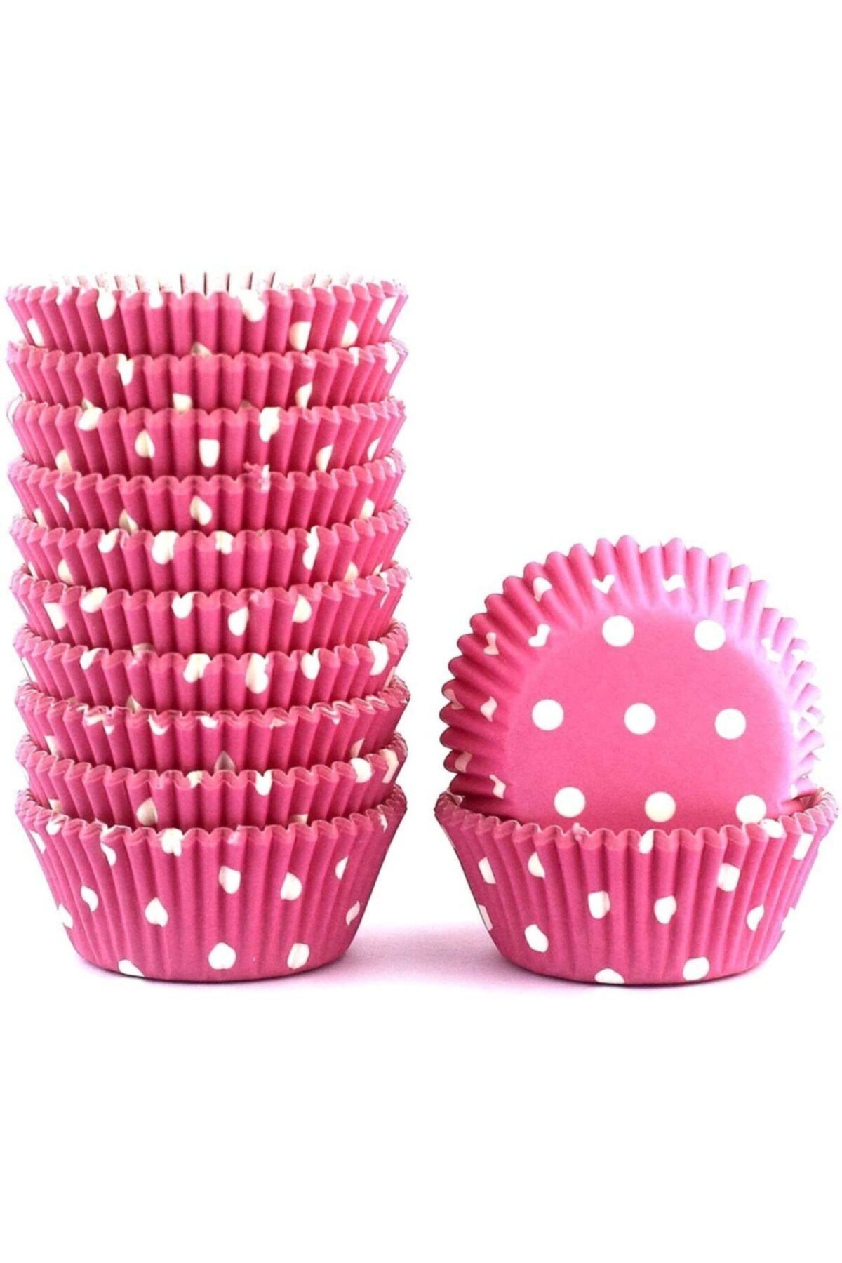 Partioutlet Cup Cake Kağıdı 100 Adet Pembe Paunlı