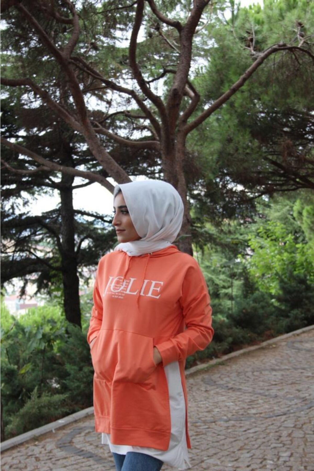 liliumboutique Kadın Yavruağzı Renk Sweatshirt