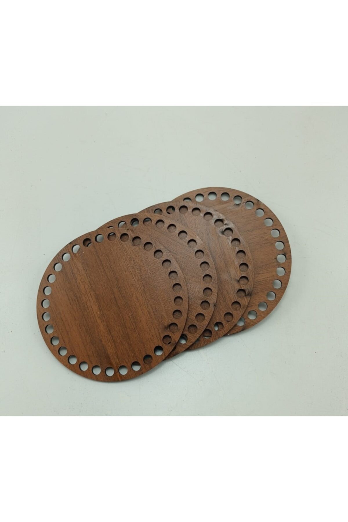 ahşap diyarı Ahşap 10 Adet Bardak Altlığı 12cm Çap