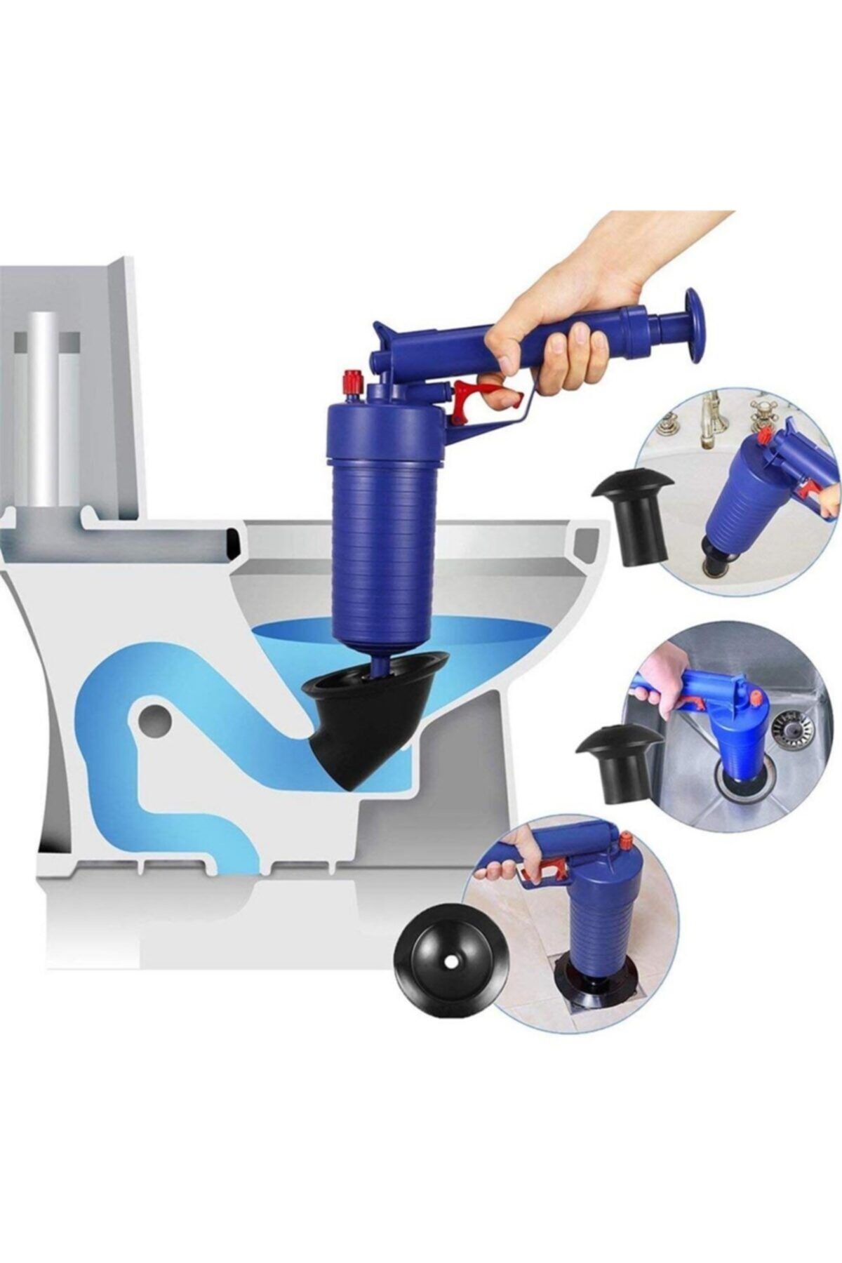 Trend Hediyelik Mutfak Lavabo Banyo Tuvalet Klozet Tıkanıklığı Yüksek Hava Basınçlı Gider Açma Drenaj Pompa Makinesi