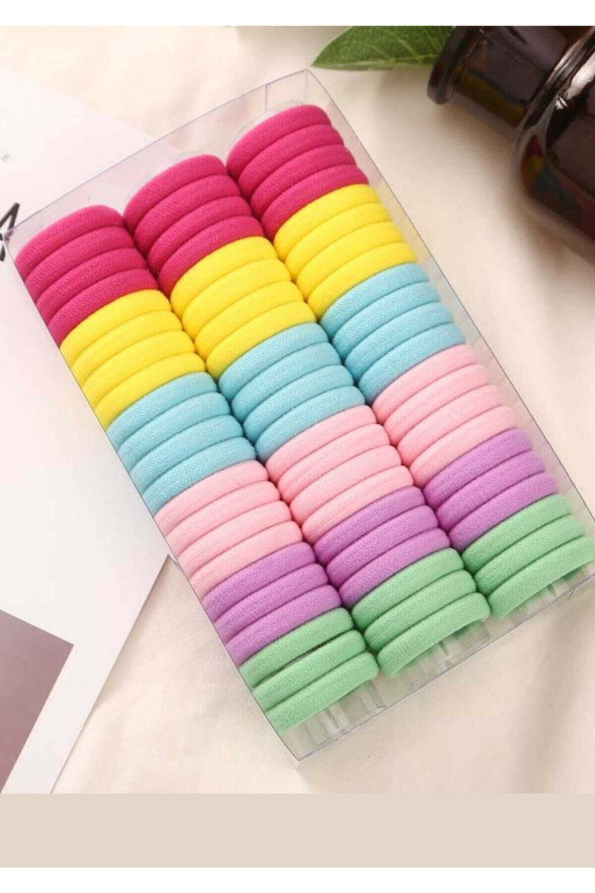H&E DESIGN 100 ' Lü Renkli Lastik Toka Seti