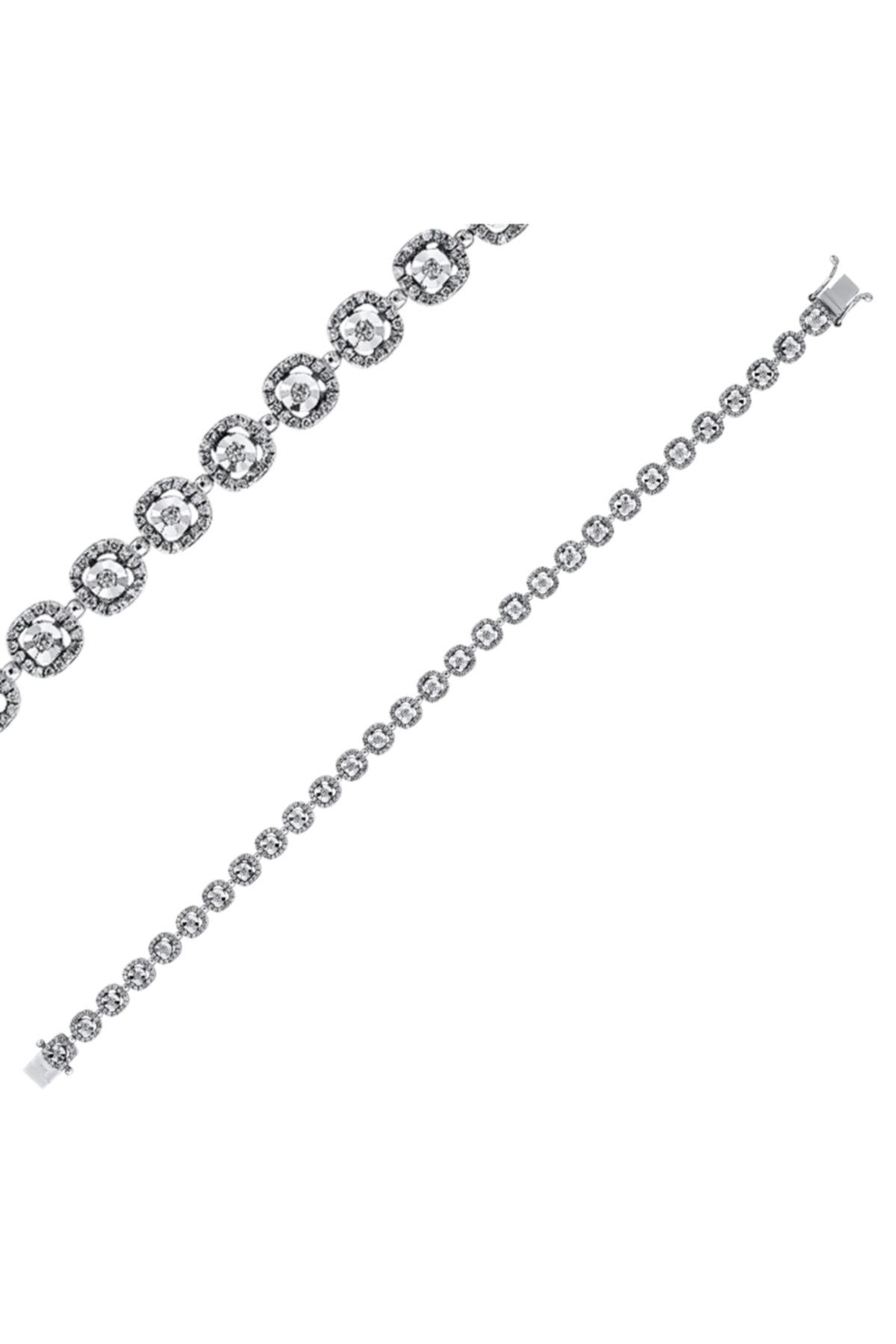 Barok Diamond Pırlanta Su Yolu Bileklik 1.39 Ct. G Vs 14k