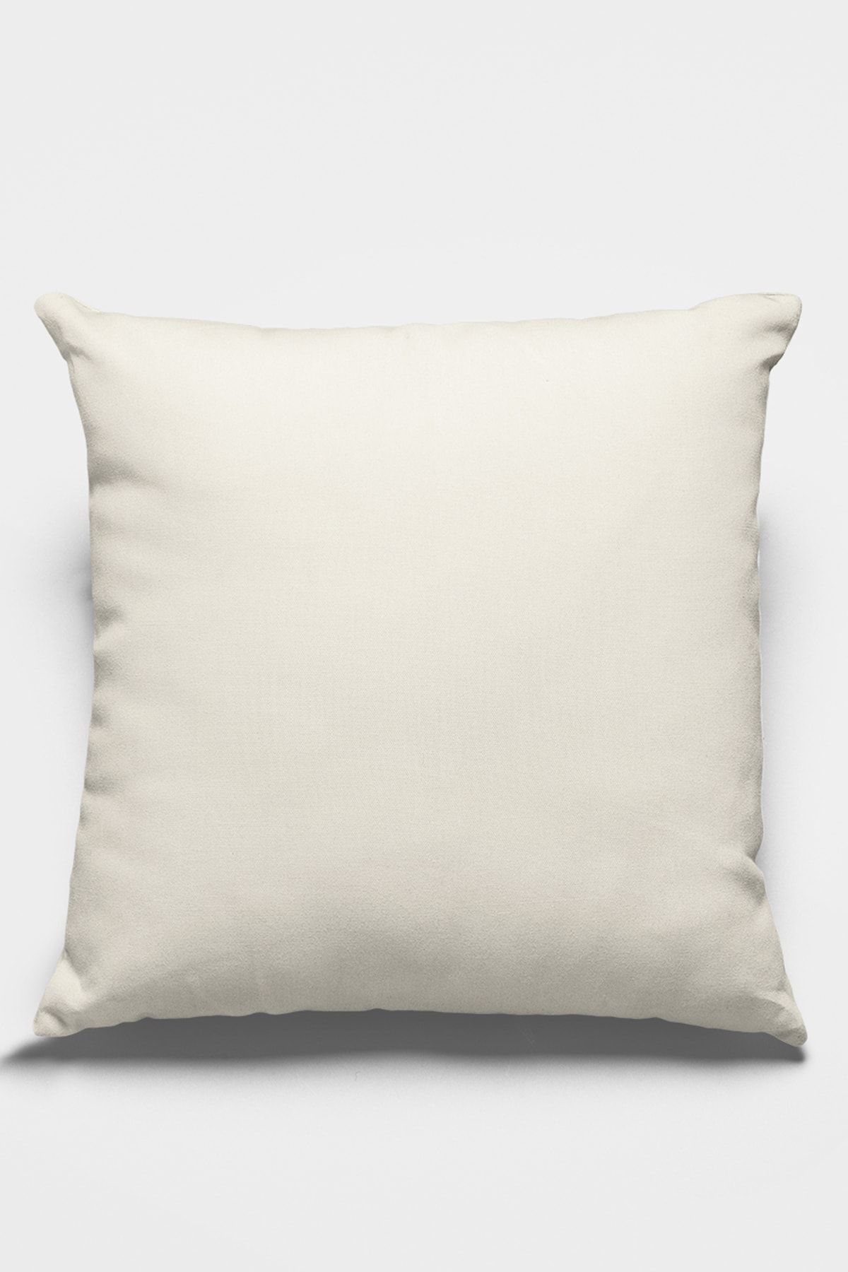 Plain canvas pillow covers top