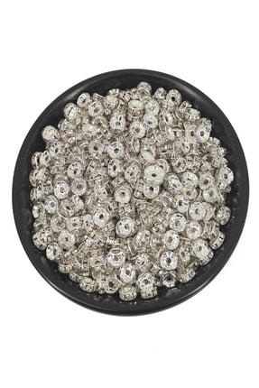 Takı Malzemesi Kristal Taşlı Rondela 6 Mm 30 Adet Image 0