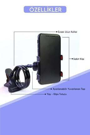 Siyah Akrobat Telefon Tutucu Image 3