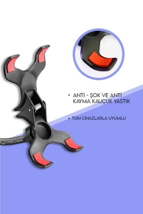 Siyah Akrobat Telefon Tutucu Image 4