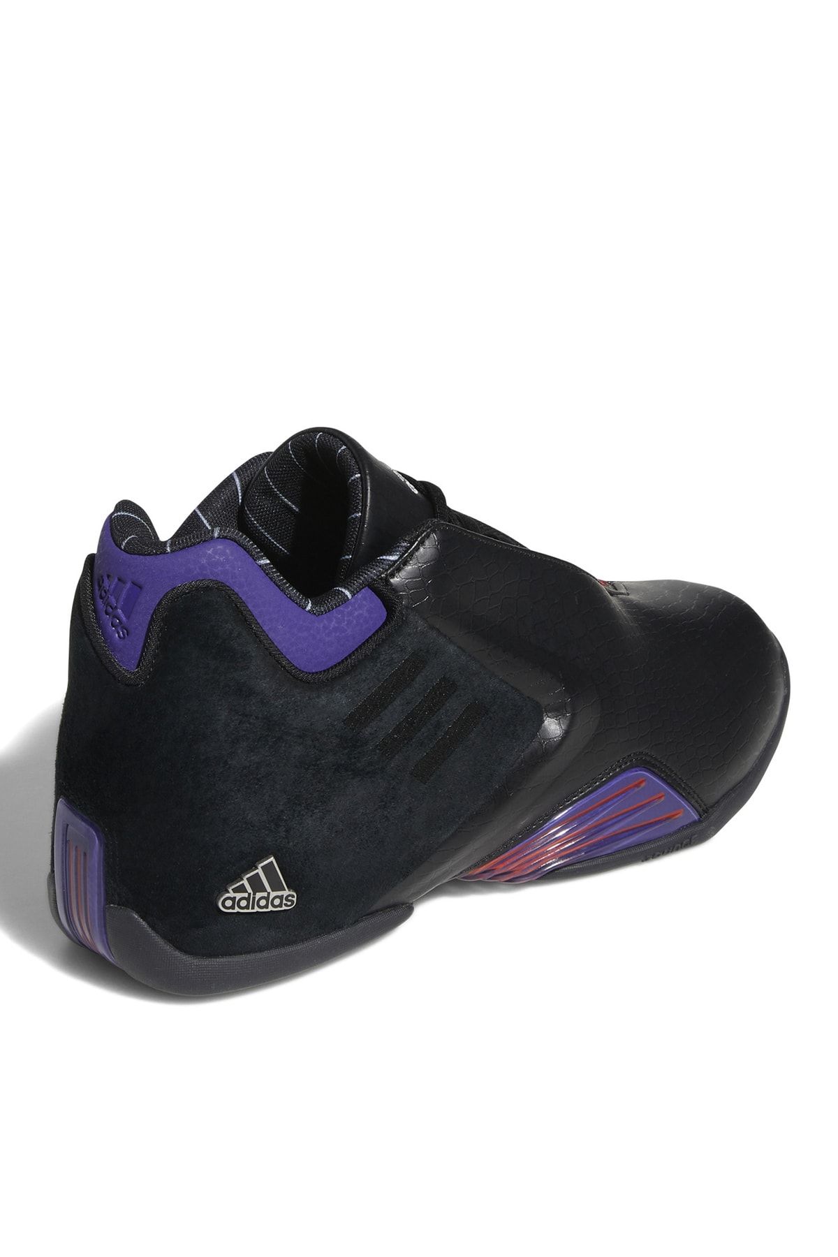 Adidas black sales and purple shoes