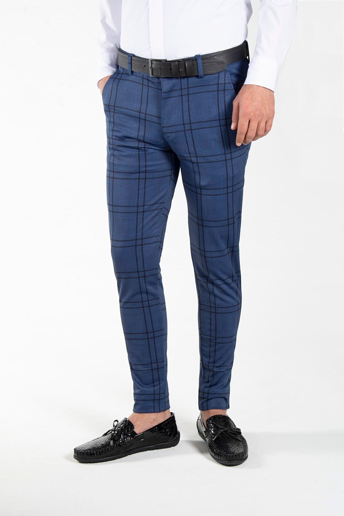 Men's plaid linen pants sales