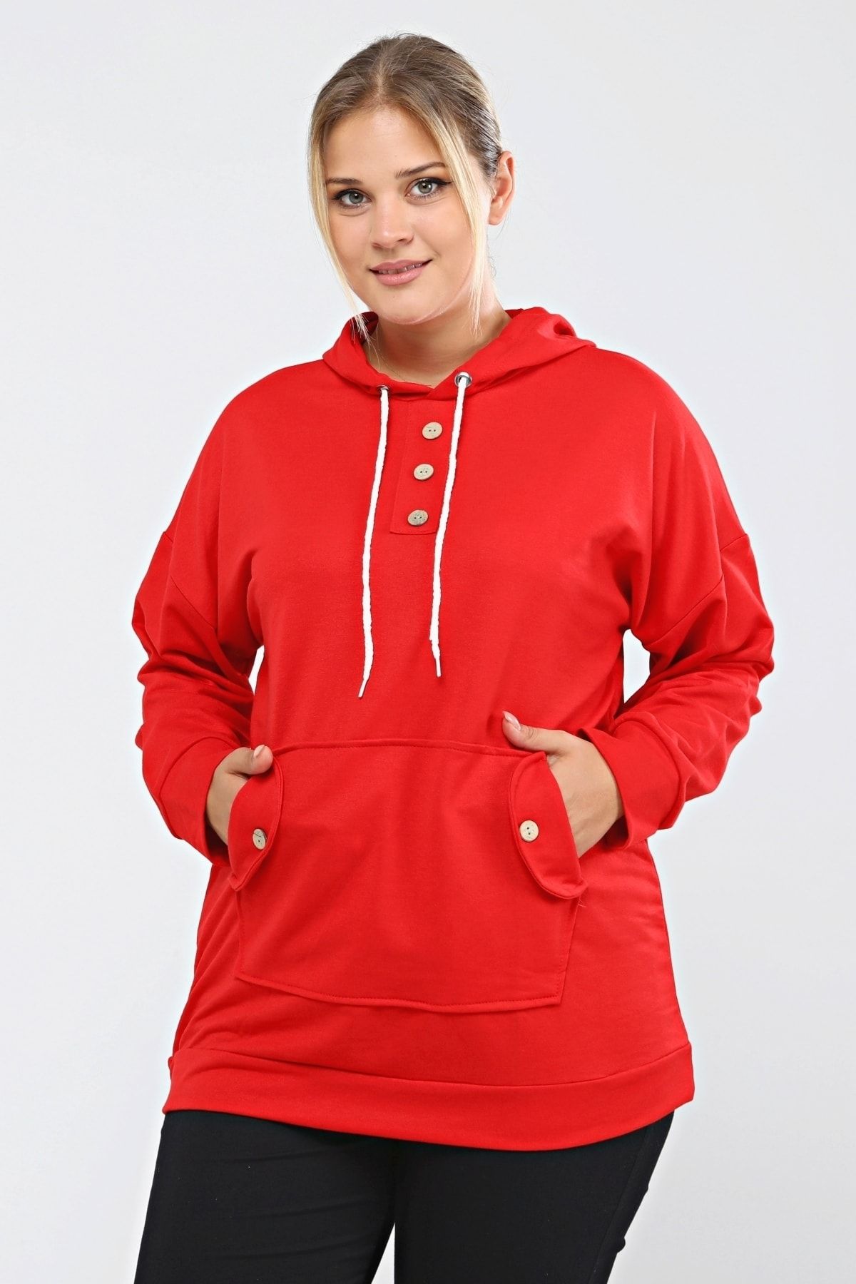 Women's plus size red hoodie hotsell