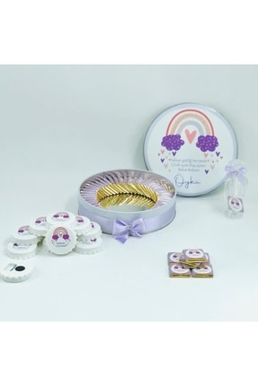Gökkuşağı Temalı Kız Bebek Çikolatası & Magnet Image 0
