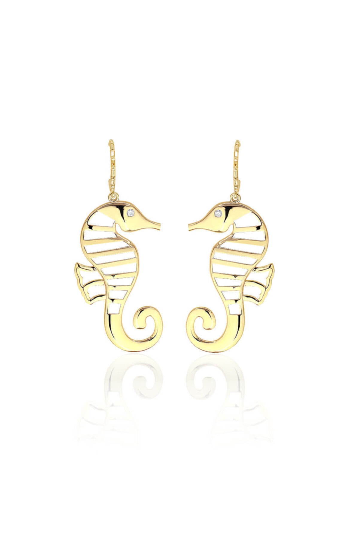 Lilarote Pırlanta Pırlanta Deniz Atı Küpe