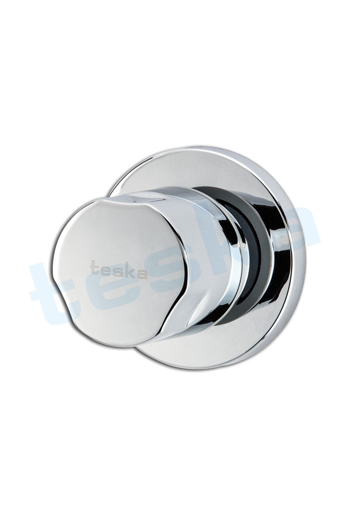 TESKA Gri Yuvarlak Model Ankastre Ara Kesme Musluk 20 mm Tk005