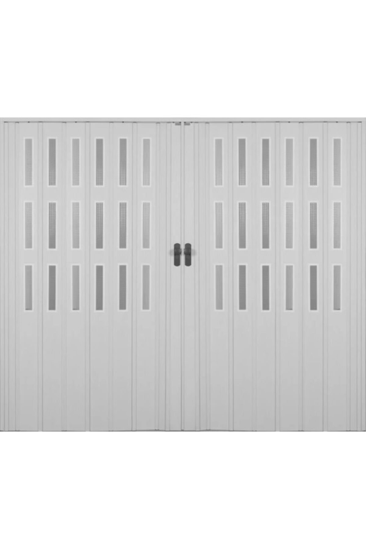ERİKMANN Akordiyon Pvc Kapı -117x235 Akçaağaç Camlı Çift Açılım
