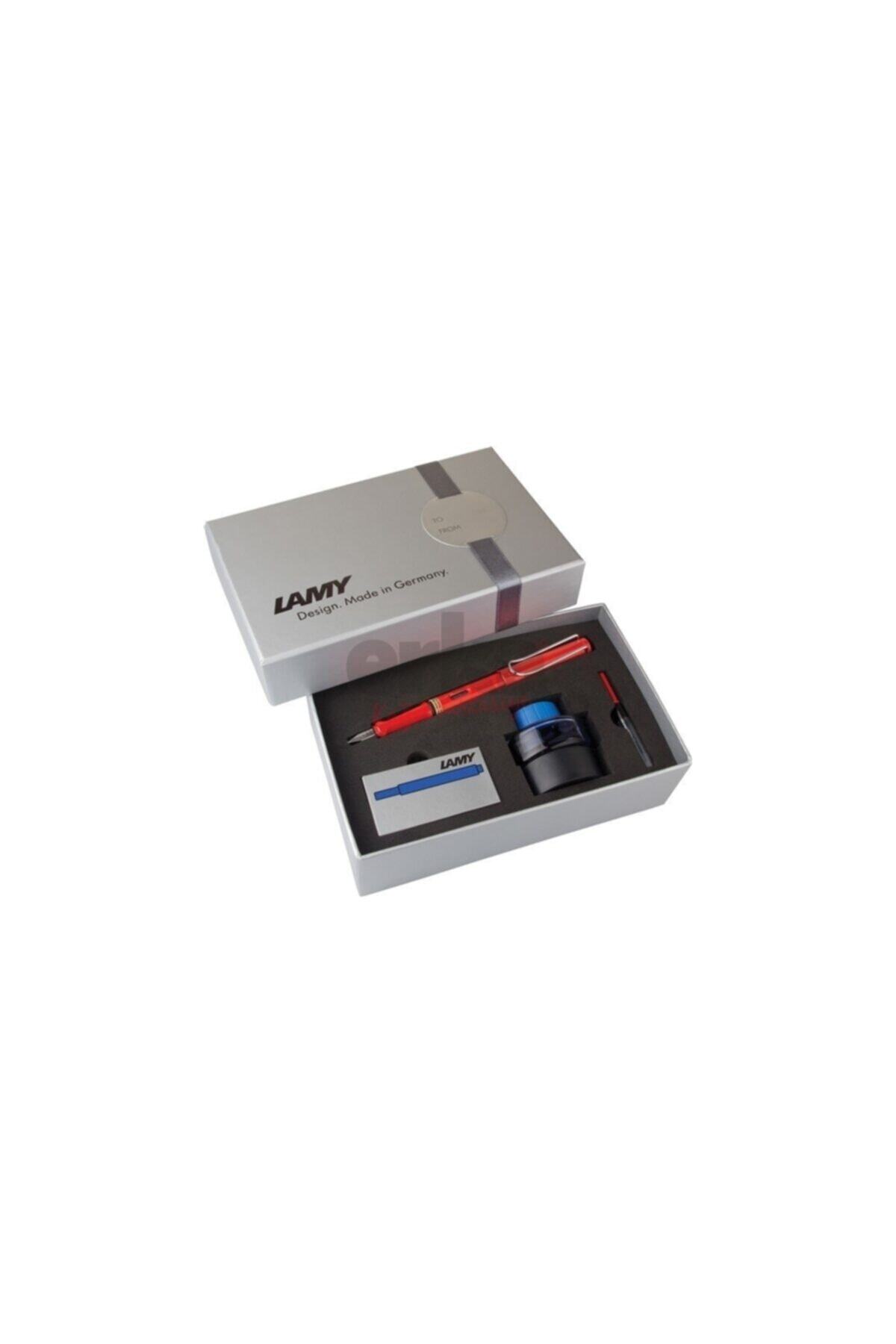 Kemerburgaz Lamy Safari 16ds-m Kırmızı Dolma Kalem Seti
