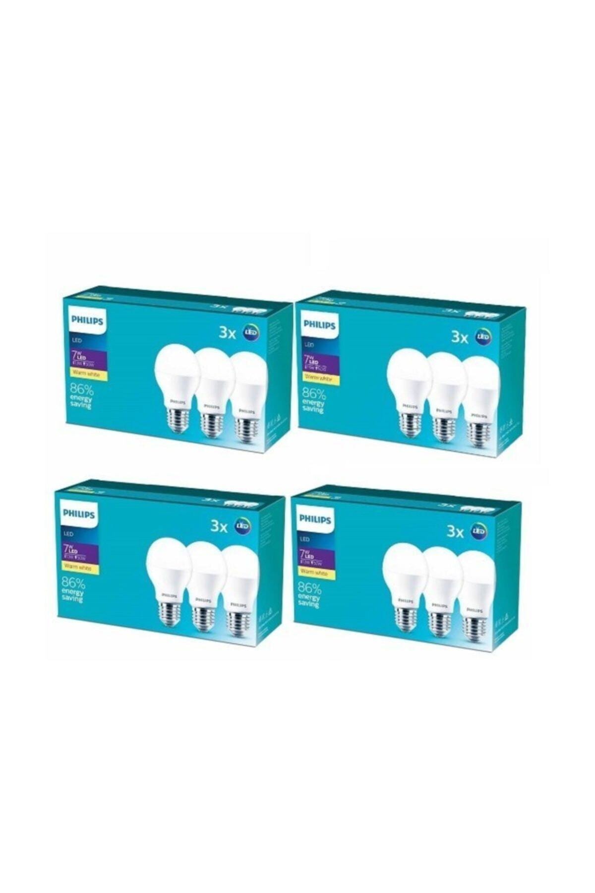 Philips Essential 9w-60w Beyaz Işık E27 Normal Duy 12'li Paket Led Ampul Phılıps015