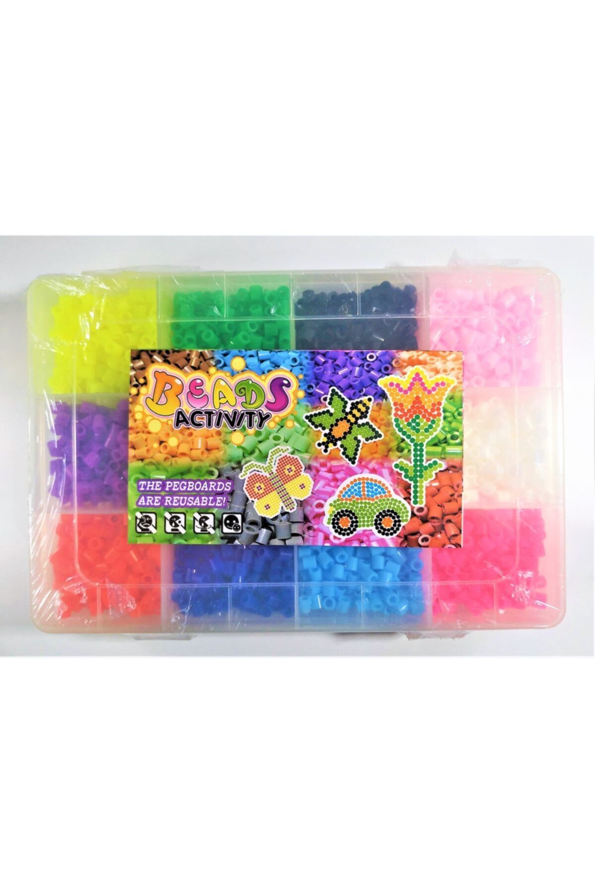 beads activity 2500 adet 12 renk hama boncuk seti boncuk dizme tabani ve utu kagidi hediye fiyati yorumlari trendyol