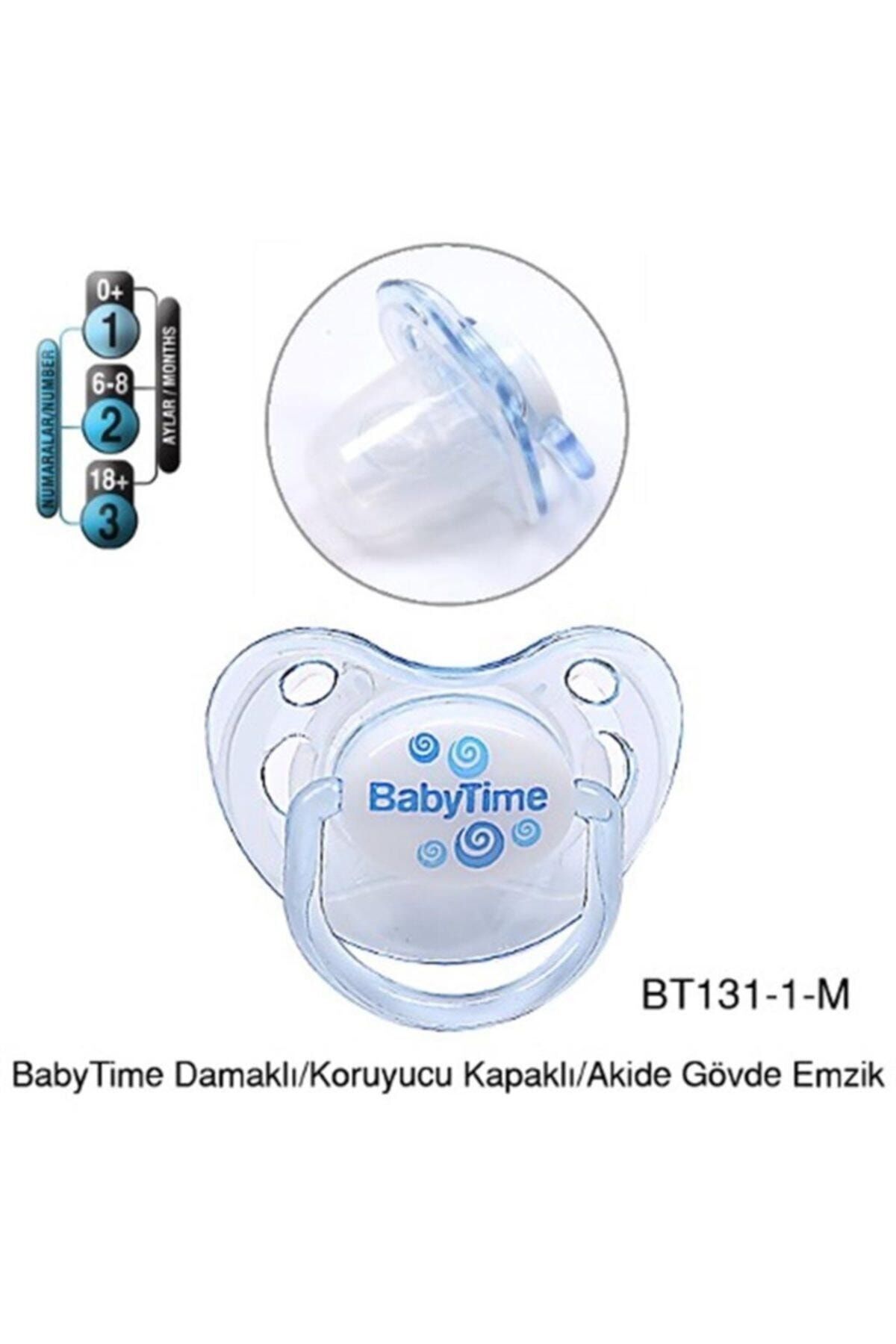 Babytime Silikon Damaklı Koruma Kapaklı Akide Gövdeli Emzik