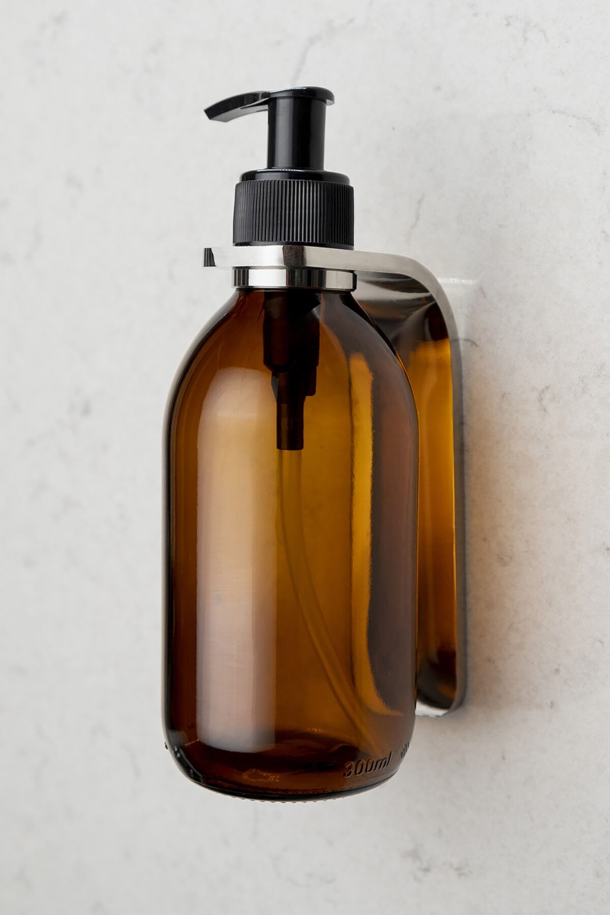 TriChi Design Paslanmaz Krom Amber Cam Sıvı Sabunluk