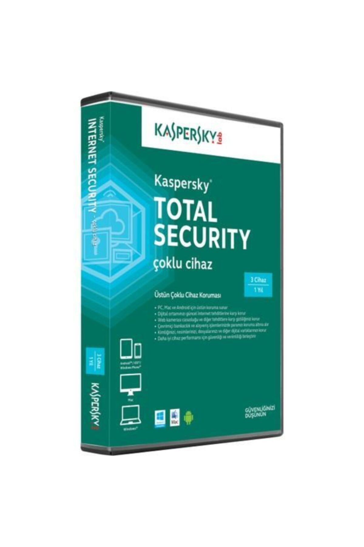 KASPERSKY Total Security 2020 Versiyon 3pc/kullanıcı 1 Yıl Türkçe