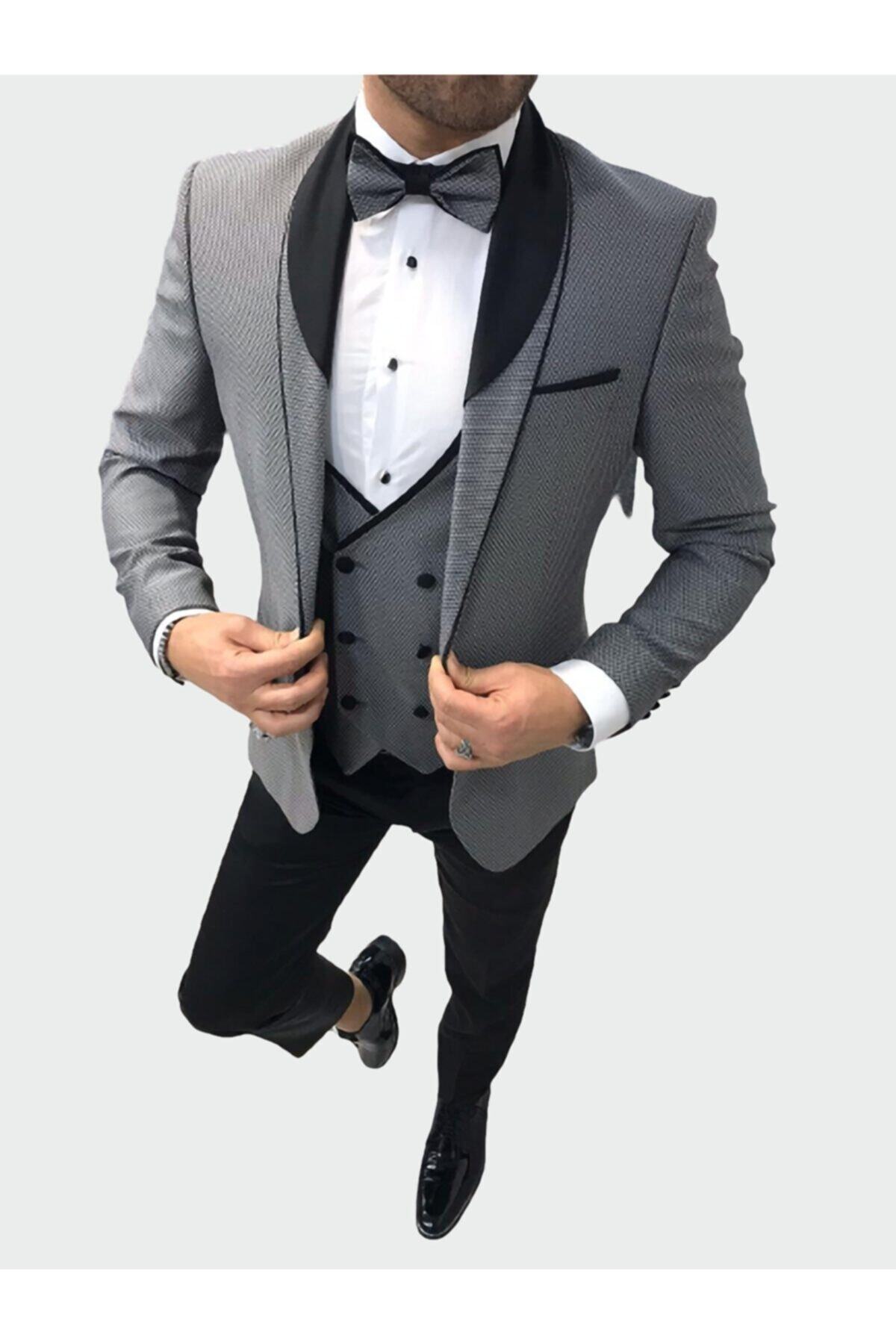 PAREZ Erkek Gri Takım Elbise