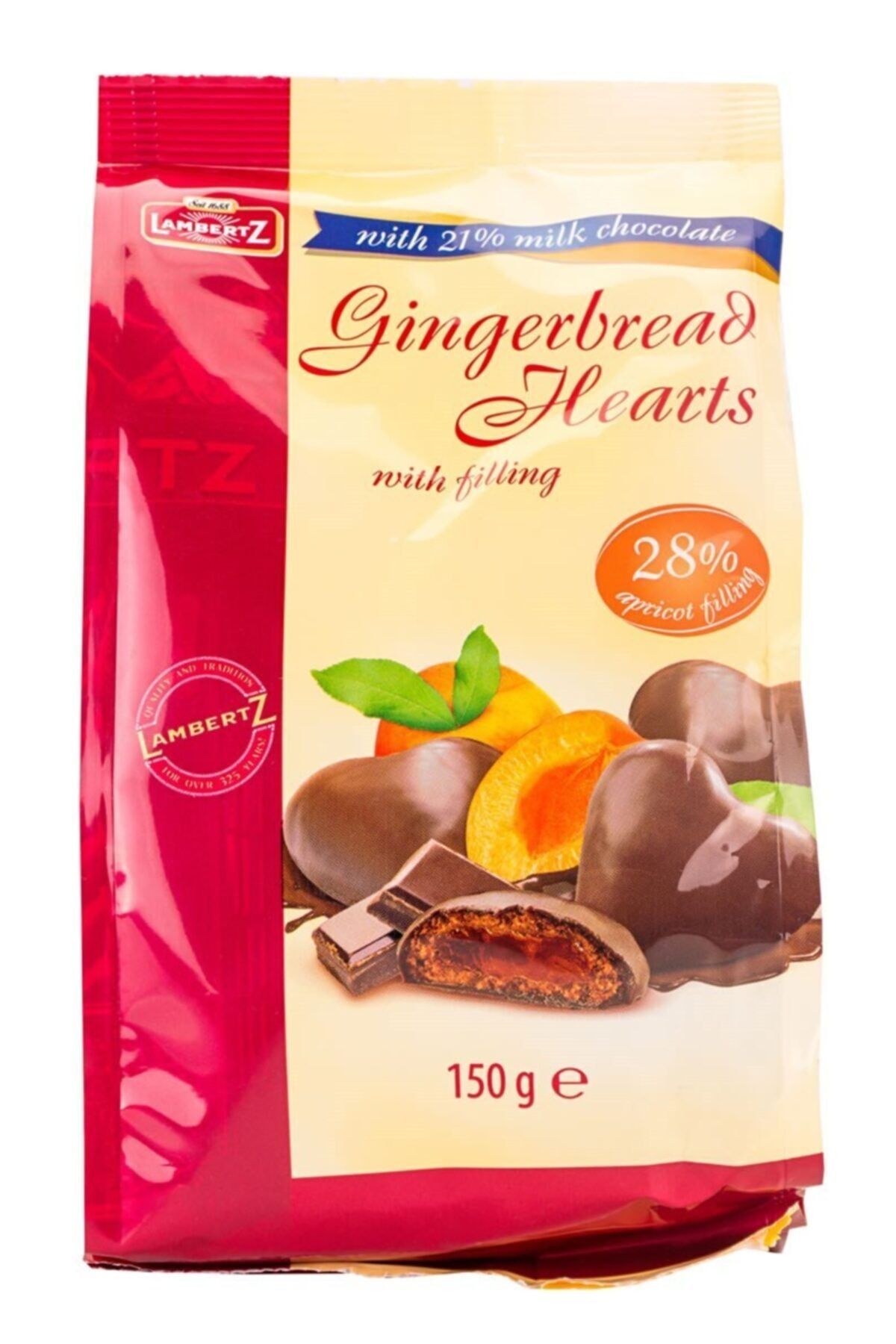 Lambertz Gingerbread Hearts With Fillling 150gr