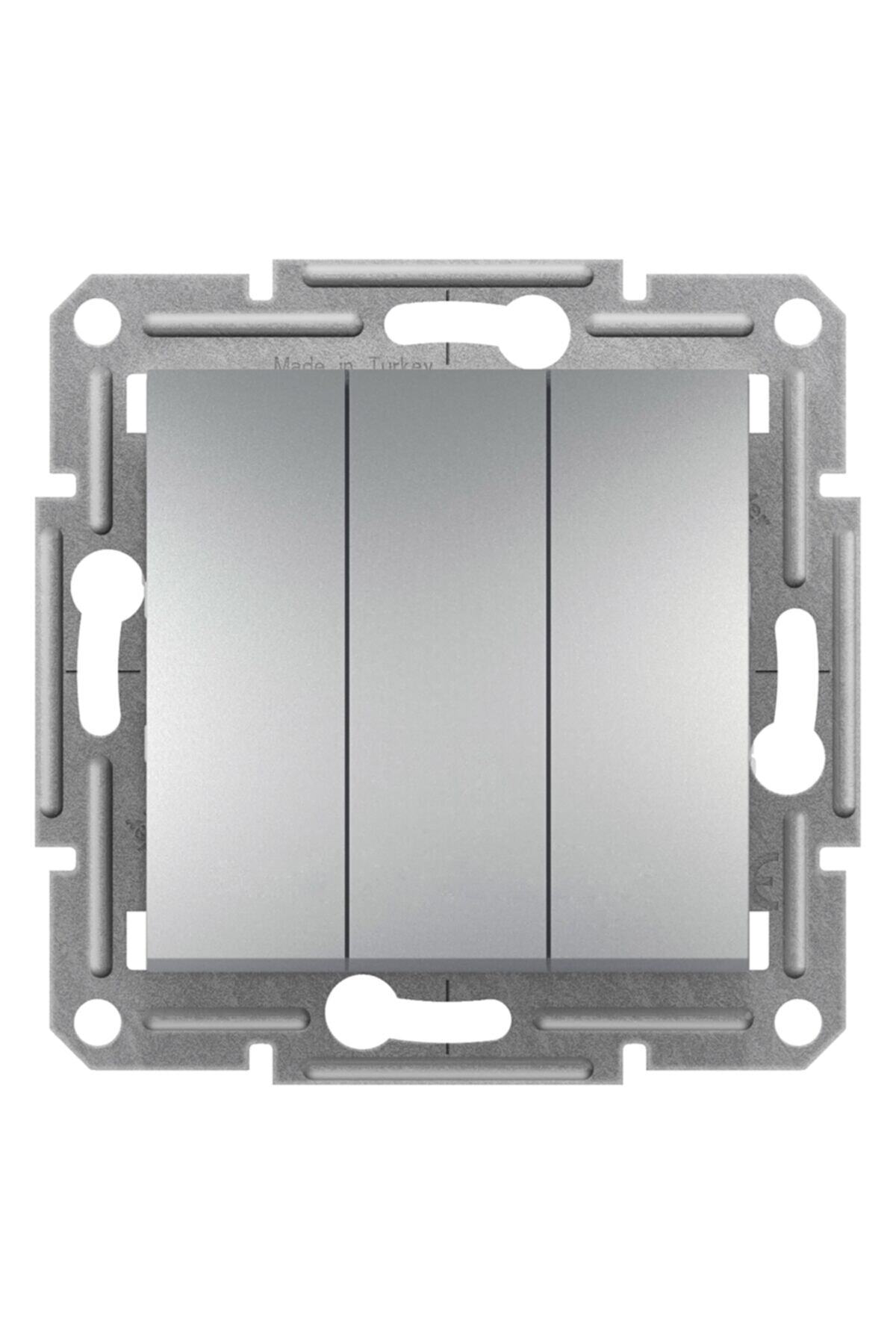 SCHNEIDER Asfora Plus- 3'lü Anahtar Alüminyum Eph2100161