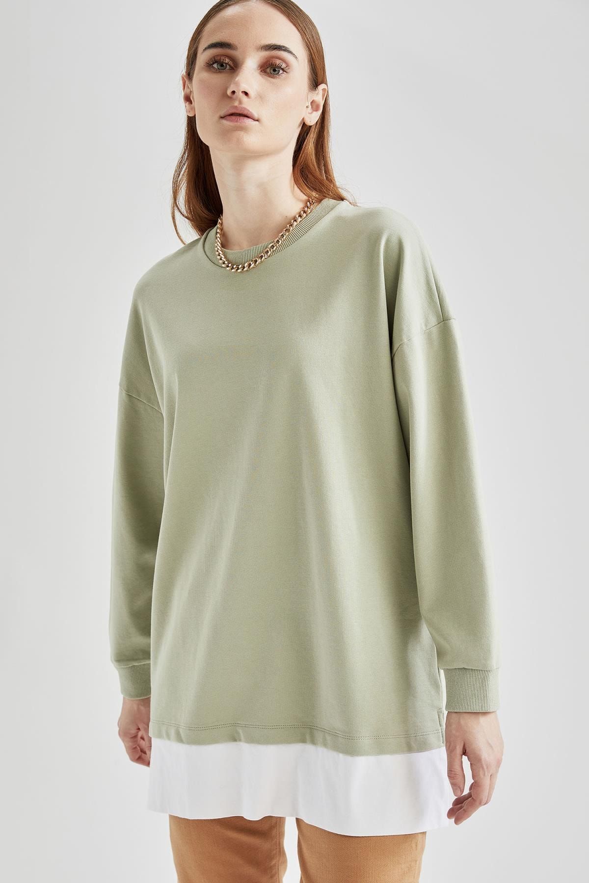 DeFacto Relax Fit Örme Sweat Tunik