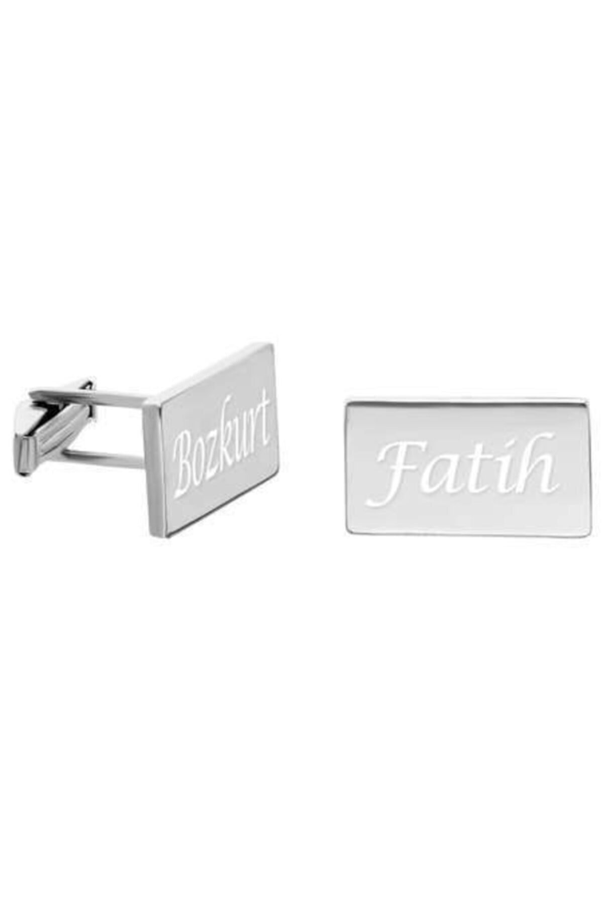 Zarif Hediyem Dörtgen Tasarım 925 Ayar Gümüş Kol Düğmesi