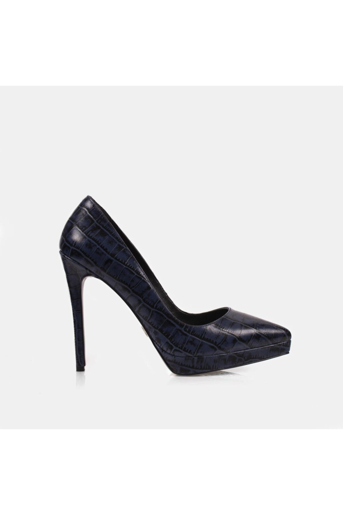 Jabotter Kendal Lacivert Kroko 12 Cm Platformlu Stiletto
